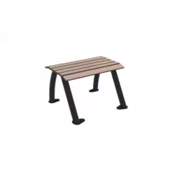 Banquette publique individuelle lames HPL chêne clair