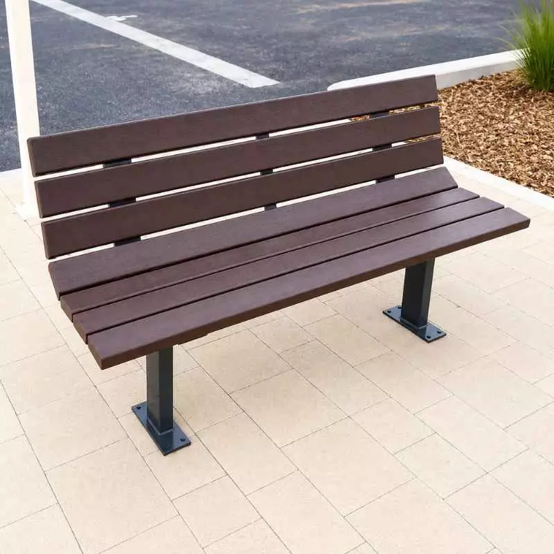 Banc de ville en plastique recyclé