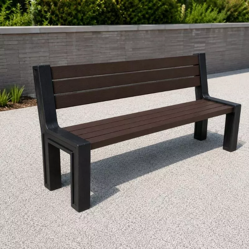 Banc de jardin en plastique recyclé
