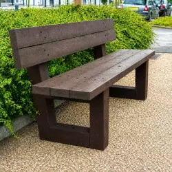 Banc de jardin en plastique recyclé