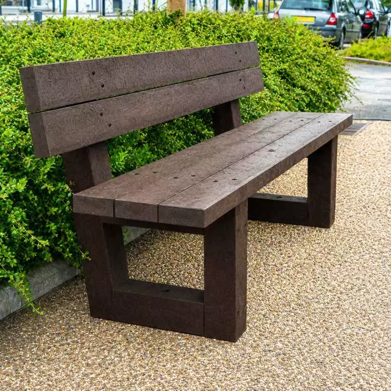 Banc de jardin en plastique recyclé