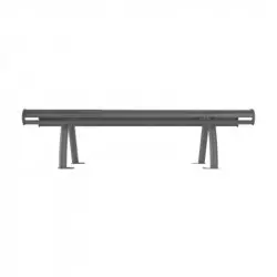 banc sans dossier en métal gris alu banc sans dossier en métal gris alu