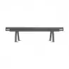 banc sans dossier en métal gris alu banc sans dossier en métal gris alu