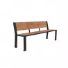 Banc urbain en compact HPL plein finition pin Tyrol