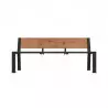 Banc public en acier anthracite et HPL pin Tyrol