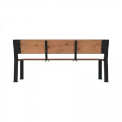 Banc extérieur HPL pin Tyrol et acier gris