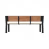 Banc extérieur HPL pin Tyrol et acier gris