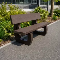 Banc de ville en plastique recyclé