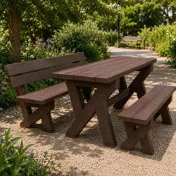 Table de pique-nique en plastique recyclé