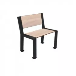 Fauteuil urbain en stratifié compact chêne clair et acier
