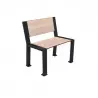 Fauteuil urbain en stratifié compact chêne clair et acier