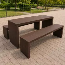 Ensemble table de pique-nique en plastique recyclé