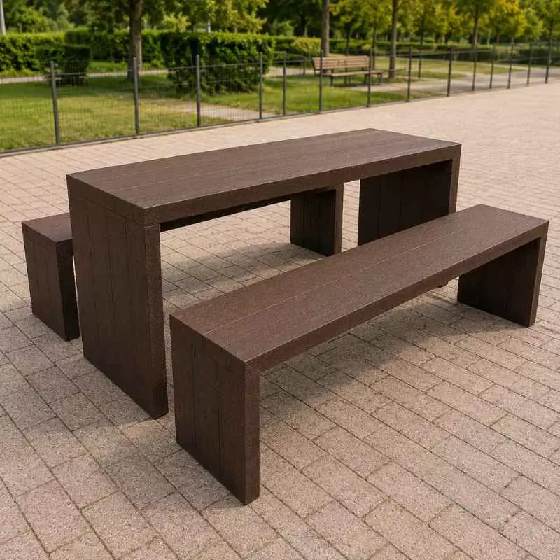 Ensemble table de pique-nique en plastique recyclé