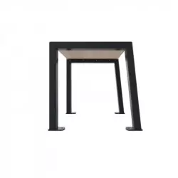 Piétement acier de la banquette urbaine 1 place compact HPL plein