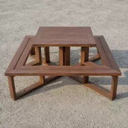 Table de pique-nique 8 personnes en plastique recyclé