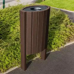 Poubelle de ville en plastique recyclé