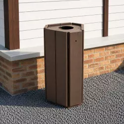 Corbeille de ville en plastique recyclé
