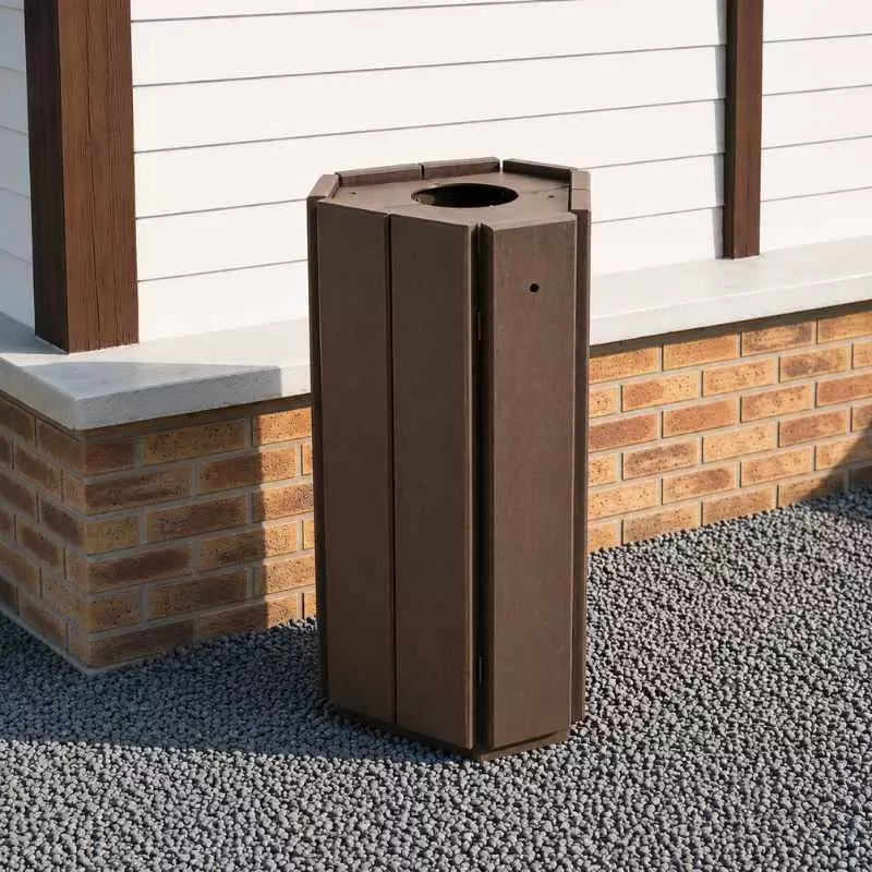 Corbeille de ville en plastique recyclé