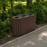Poubelle tri sélectif 3 compartiments en plastique recyclé