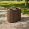 Poubelle tri sélectif en plastique recyclé