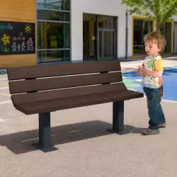Banc d'école maternelle en plastique recyclé