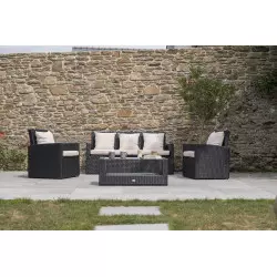 Salon de jardin 5 places en résine tressée. Salon de jardin 5 places en résine tressée.