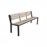 Banc public en HPL finition lames chêne clair