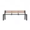 Banc en acier et lames de stratifié chêne clair