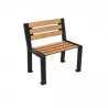 Fauteuil urbain en compact HPL lames finition teck
