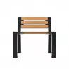 Fauteuil extérieur HPL finition lames teck et acier anthracite