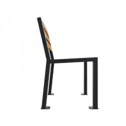 Structure métallique gris anthracite du fauteuil urbain