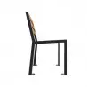 Structure métallique gris anthracite du fauteuil urbain