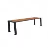 Banquette publique acier et lames HPL finition pin Tyrol