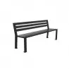 Banc urbain en métal tubulaire gris anthracite