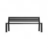 Banc de ville en acier anthracite avec lames