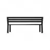 Banc public métal gris 7016, 3 places avec lames