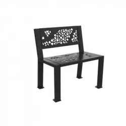 Fauteuil urbain en métal graphique gris anthracite