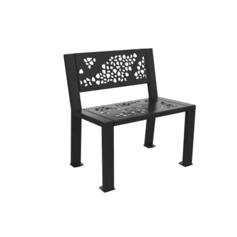 Fauteuil urbain en métal graphique gris anthracite