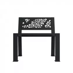 Fauteuil extérieur design métal ajouré anthracite