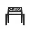 Fauteuil extérieur design métal ajouré anthracite
