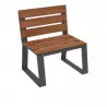 Fauteuil de ville acier et lames HPL pin Tyrol