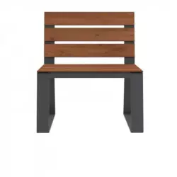 Chaise extérieure HPL lames coloris pin Tyrol et acier