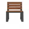 Chaise extérieure HPL lames coloris pin Tyrol et acier