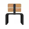Fauteuil de ville acier et stratifié compact chêne clair vue arrière Fauteuil de ville acier et stratifié compact chêne clair vue arrière