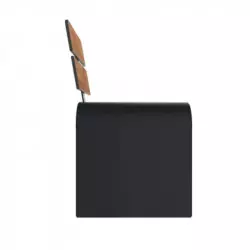 Piétement en acier roulé gris anthracite du fauteuil urbain Piétement en acier roulé gris anthracite du fauteuil urbain