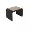 Assise publique en acier et HPL lames coloris chêne clair Assise publique en acier et HPL lames coloris chêne clair