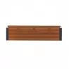 Assise du banc urbain acier et HPL effet lames aspect teck
