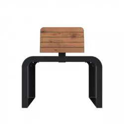 Fauteuil urbain HPL effet lames teinté pin Tyrol et acier