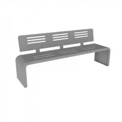 Banc public en acier gris alu ajouré