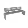 Banc public en acier gris alu ajouré